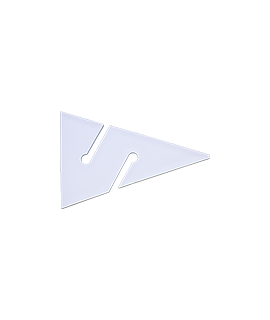 Line arrow, White, 90mmm