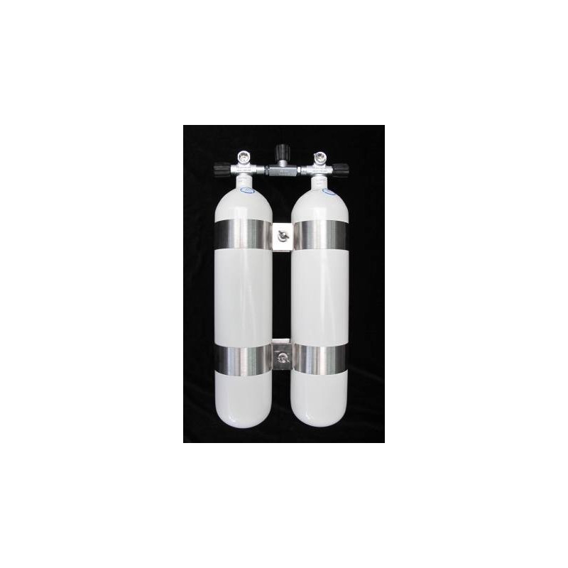 Twin 7 Scubatec with v4tec Tank Bands Deepstop GmbH